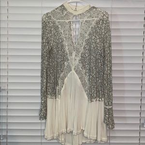Free People Sheer White Lace Dress
